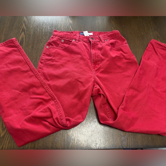 Liz Claiborne Denim - Vintage 90’s Liz Claiborne Lizwear Red Jeans Classic Fit Holiday Waist 27